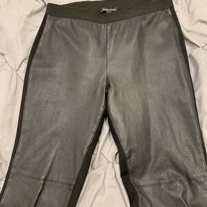 Eileen Fisher Black Leather front and cloth back